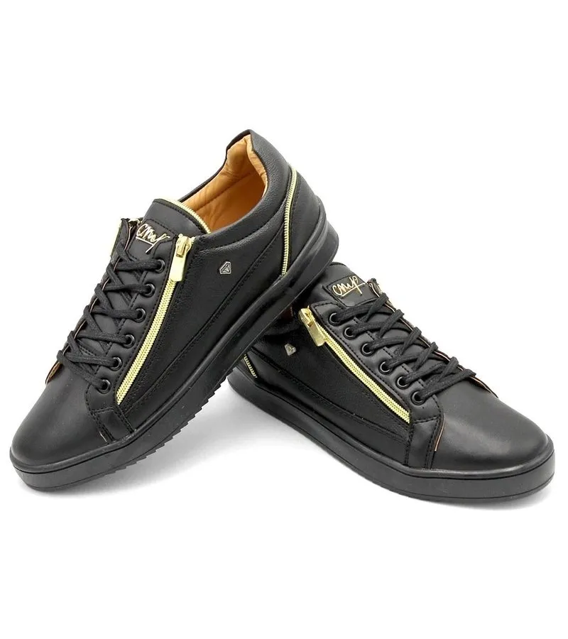 ZAPATILLAS CASUAL  ZIPPERS BLACK  CMS97  NEGRO